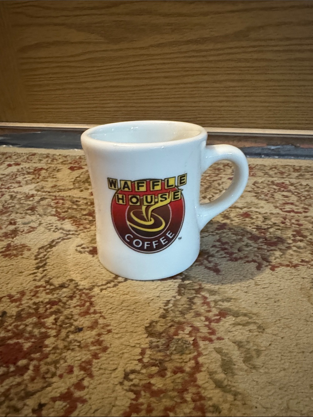 Waffle House White Ceramic Coffee Mug with Red Logo